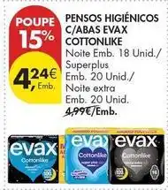 Pingo Doce Evax - pensos higienicos c/abas promoção