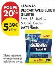 Pingo Doce Gillette - laminas descartaveis blue ii promoção