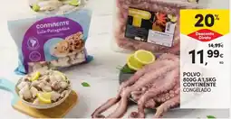Continente Polvo Continente Congelado promoção