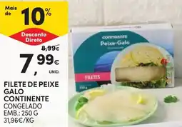 Continente Filete de peixe galo continente congelado promoção