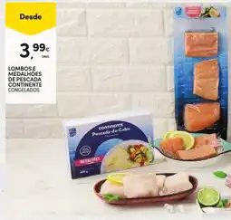 Continente Lombos e medalhoes de pescada continente congelados promoção