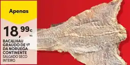 Continente Bacalhau graúdo de 19 da noruega continente promoção