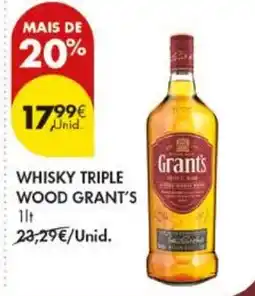 Pingo Doce whisky triple wood grant's promoção