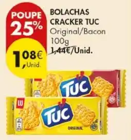 Pingo Doce Bolachas cracker tuc original/bacon promoção