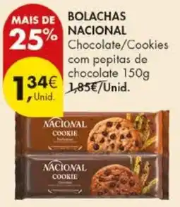 Pingo Doce Bolachas nacional chocolate/cookies com pepitas de chocolate promoção