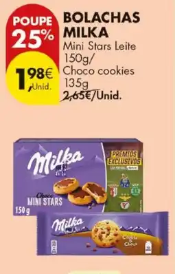 Pingo Doce bolachas milka mini stars leite promoção