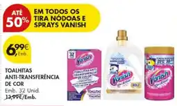 Pingo Doce Vanish toalhitas anti-transferência de cor promoção