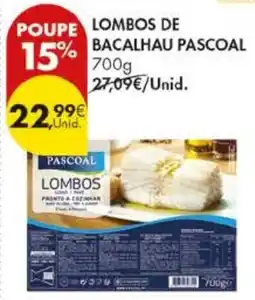 Pingo Doce lombos de bacalhau pascoal promoção