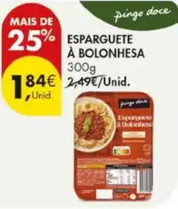 Pingo Doce Esparguete à bolonhesa promoção