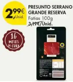 Pingo Doce Presunto serrano grande reserva promoção