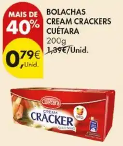 Pingo Doce bolachas cream crackers cuétara promoção