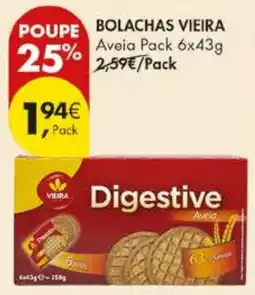 Pingo Doce Bolachas vieira digestive aveia promoção