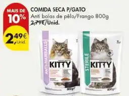 Pingo Doce Comida seca p/gato anti bolas de pêlo/frango kitty promoção