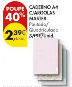 Pingo Doce Caderno a4 c/argolas master promoção