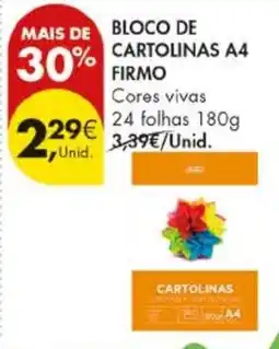 Pingo Doce Bloco de cartolinas a4 firmo promoção