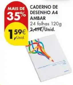 Pingo Doce caderno de desenho a4 ambar promoção