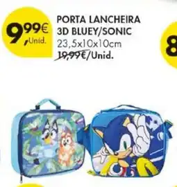 Pingo Doce Porta lancheira 3d bluey/sonic promoção