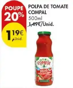 Pingo Doce Polpa de tomate compal promoção