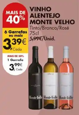 Pingo Doce vinho alentejo monte velho promoção