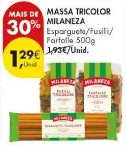 Pingo Doce massa tricolor milaneza promoção