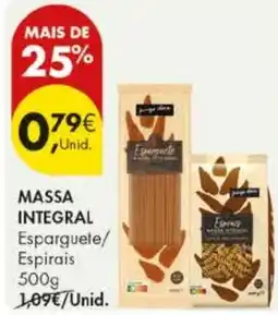 Pingo Doce Esparaguele massa integral promoção
