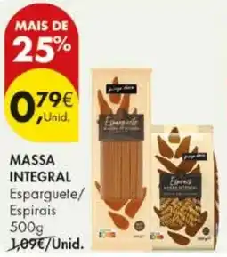 Pingo Doce Massa integral promoção
