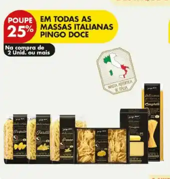 Pingo Doce Massas italianas pingo doce promoção