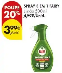 Pingo Doce spray 3 em 1 fairy promoção