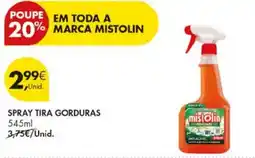 Pingo Doce spray tira gorduras mistolin promoção
