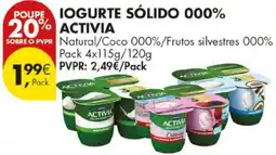 Pingo Doce Iogurte sólido activia promoção