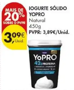 Pingo Doce Iogurte sólido yopro natural promoção