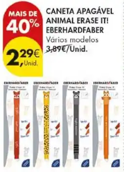 Pingo Doce caneta apagável animal erase it! eberhardfaber promoção