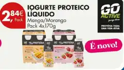 Pingo Doce Iogurte proteico líquido go active manga/morango promoção
