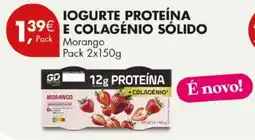 Pingo Doce Go Active iogurte proteína e colagénio sólido morango promoção