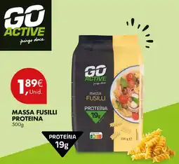 Pingo Doce Go active massa fusilli proteína promoção