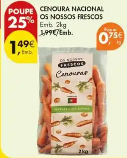 Pingo Doce Cenoura nacional os nossos frescos promoção