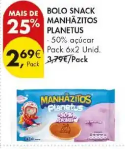 Pingo Doce Bolo snack manhazitos planetus promoção