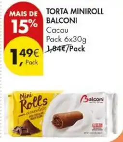 Pingo Doce torta minirroll balconi cacau promoção