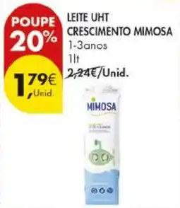 Pingo Doce Leite uht crescimento mimosa promoção
