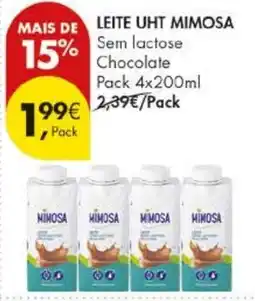 Pingo Doce Leite uht mimosa chocolate promoção