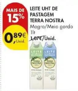Pingo Doce Leite uht de pastagem terra nostra magro/meio gordo promoção