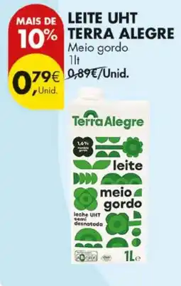 Pingo Doce Leite uht terra alegre meio gordo promoção