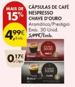 Pingo Doce cápsulas de café nespresso chave d'ouro promoção