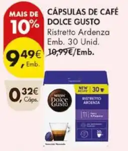 Pingo Doce Cápsulas de café dolce gusto ristretto ardenza promoção