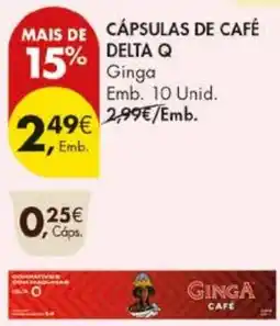 Pingo Doce Cápsulas de café delta q ginga promoção