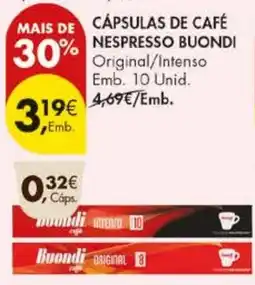 Pingo Doce Cápsulas de café nespresso buondi promoção