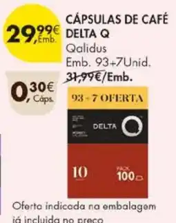 Pingo Doce Cápsulas de café delta q promoção