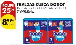 Pingo Doce fraldas cueca dodot promoção