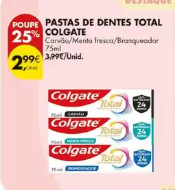 Pingo Doce Pastas de dentes total colgate promoção