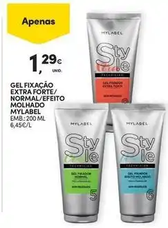 Continente Bom dia Mylabel - gel fixacao extra forte/ normal/fefito molhado promoção